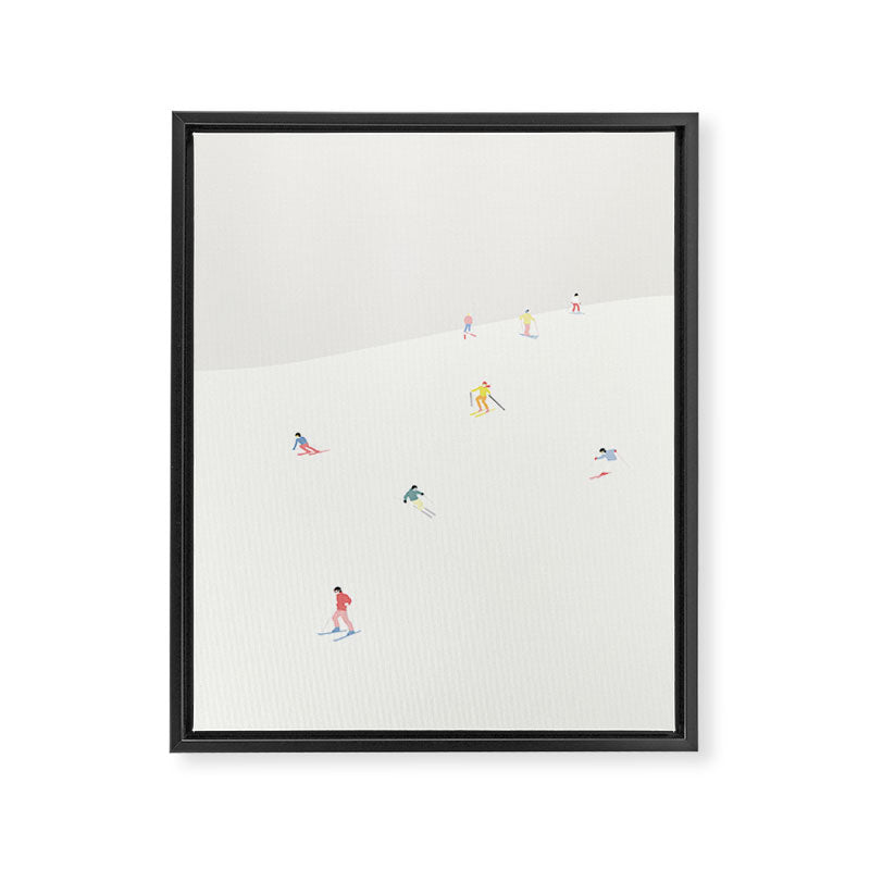 SKIBAKKEN Framed Canvas Print