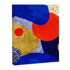 Terrazzo galaxy blue night yellow gold orange Canvas Print Gallery Image 8