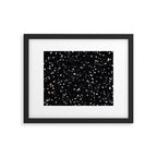 Terrazzo Memphis black galaxy Framed Art Print Gallery Image 5
