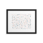 Terrazzo memphis blue pink pastel Framed Art Print Gallery Image 5