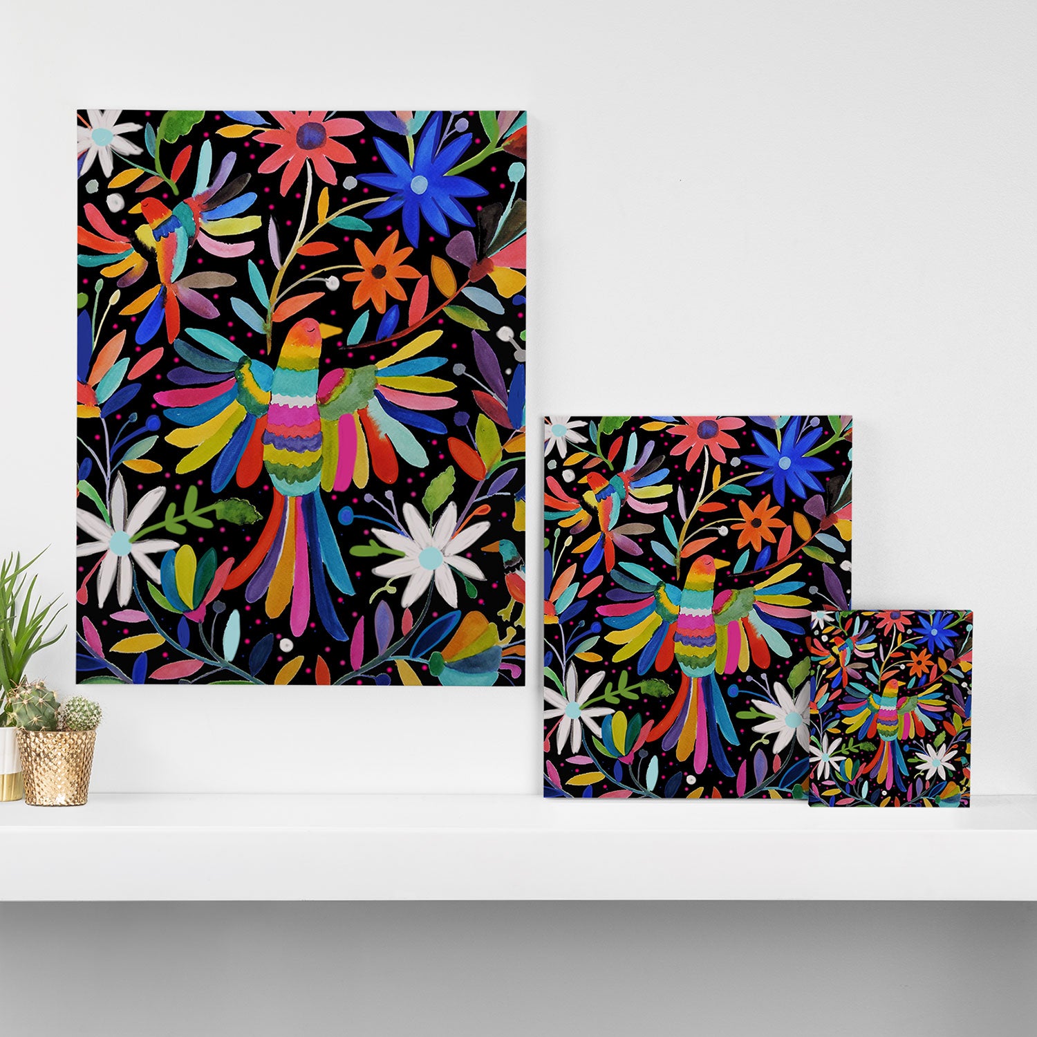 pajaros Otomi Canvas Print Gallery Image 3