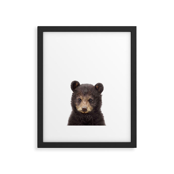 Baby Bear, Bear Cub, Kids Art, Baby Animals Art Print By Synplus Framed Art Print Gallery Image 1