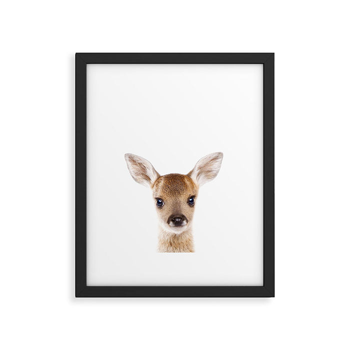 Baby Deer, Woodland Animals, Kids Art, Baby Animals Art Print By Synplus Framed Art Print Gallery Image 1