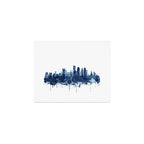 Boston Skyline Watercolor Blue, Art Print By Synplus Art Print Gallery Image 1