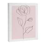 Botanical Line Art, Line Rose, Pink Wall Art, Minimalist Modern Art by Synplus Canvas Print Gallery Image 6
