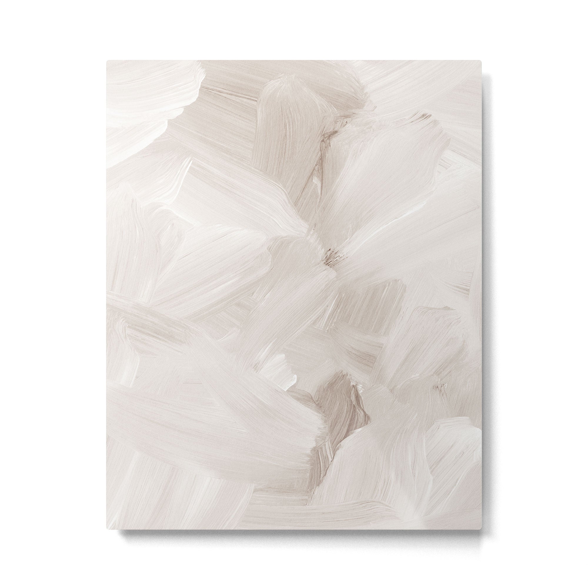 Neutral Beige Abstract, Brushstroke Art Print by Synplus Metal Print Gallery Image 4