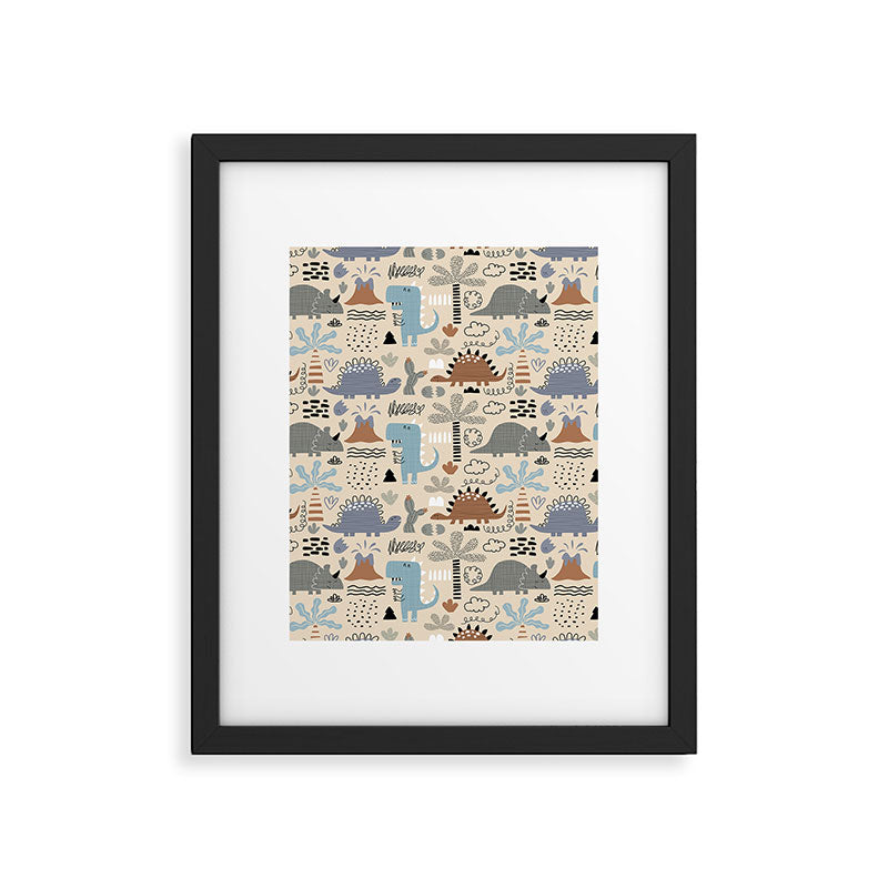 Nursery Wall Art, Nursery Prints, Neutral Nursery Decor, Dinosaur Print Framed Art Print Gallery Image 6