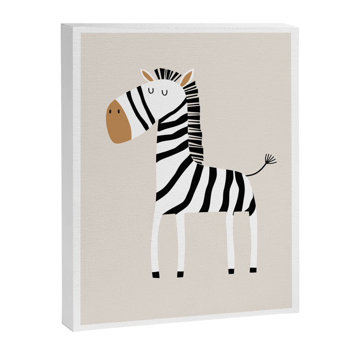 Nursery Wall Art, Safari Nursery Prints, Neutral Nursery Decor, Zebra Print Canvas Print Gallery Image 1
