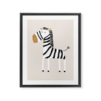 Nursery Wall Art, Safari Nursery Prints, Neutral Nursery Decor, Zebra Print Framed Canvas Print Gallery Image 6