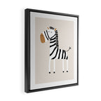 Nursery Wall Art, Safari Nursery Prints, Neutral Nursery Decor, Zebra Print Framed Canvas Print Gallery Image 2