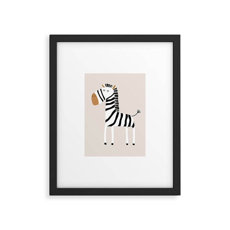 Nursery Wall Art, Safari Nursery Prints, Neutral Nursery Decor, Zebra Print Framed Art Print Gallery Image 5