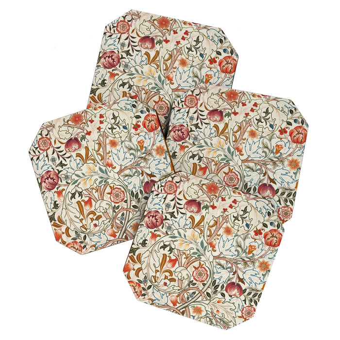 William Morris - Acanthus Portiere, Vintage Museum Exhibition Art, Botanical Floral Pattern Coaster Gallery Image 1