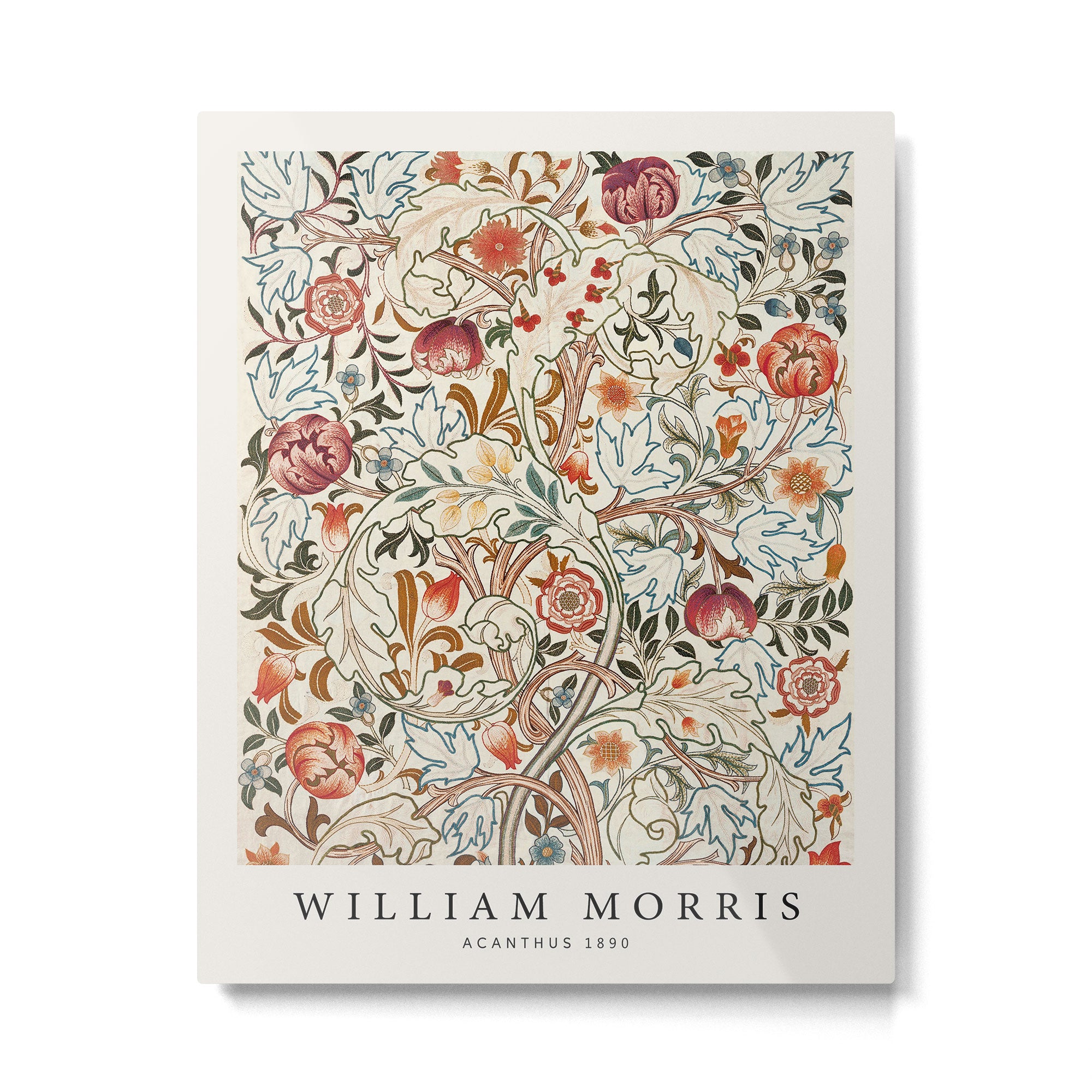 William Morris - Acanthus Portiere, Vintage Museum Exhibition Art, Botanical Floral Pattern Metal Print Gallery Image 4