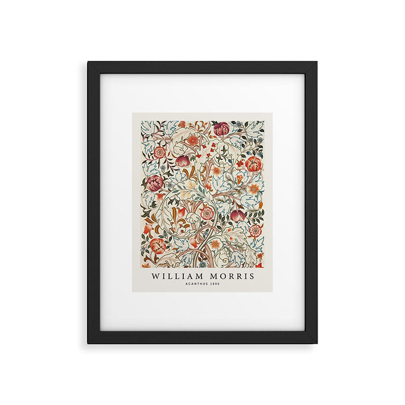 William Morris - Acanthus Portiere, Vintage Museum Exhibition Art, Botanical Floral Pattern Framed Art Print Gallery Image 5