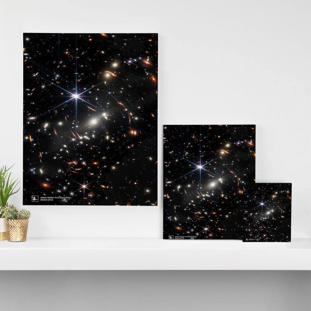James Webb's First Deep Field (James Webb/JWST) â space poster Canvas Print Gallery Image 3