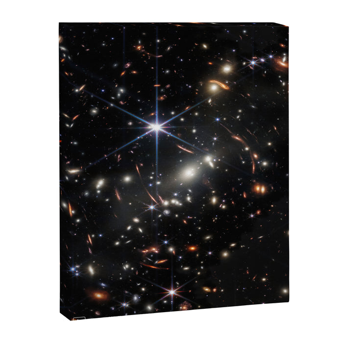 James Webb's First Deep Field (James Webb/JWST) â space poster Canvas Print Gallery Image 1