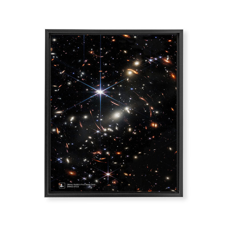 James Webb's First Deep Field (James Webb/JWST) â space poster Framed Canvas Print Gallery Image 3