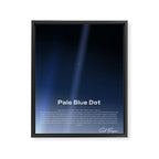 Pale Blue Dot poster, NASA Voyager 1 with Carl Sagan quote (vector art) Framed Canvas Print Gallery Image 6