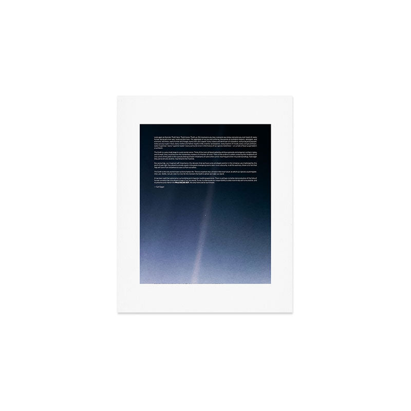 Pale Blue Dot â Voyager 1 (2020 rev.), quote Art Print Gallery Image 1