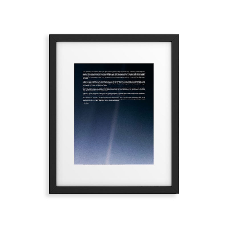 Pale Blue Dot â Voyager 1 (2020 rev.), quote Framed Art Print Gallery Image 5