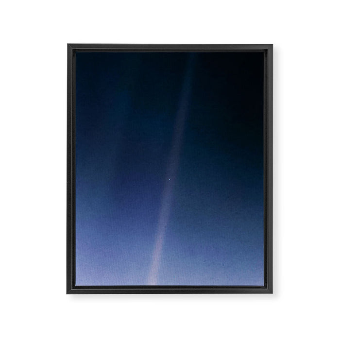 Pale Blue Dot â Voyager 1 (2020 revision) Framed Canvas Print Gallery Image 1