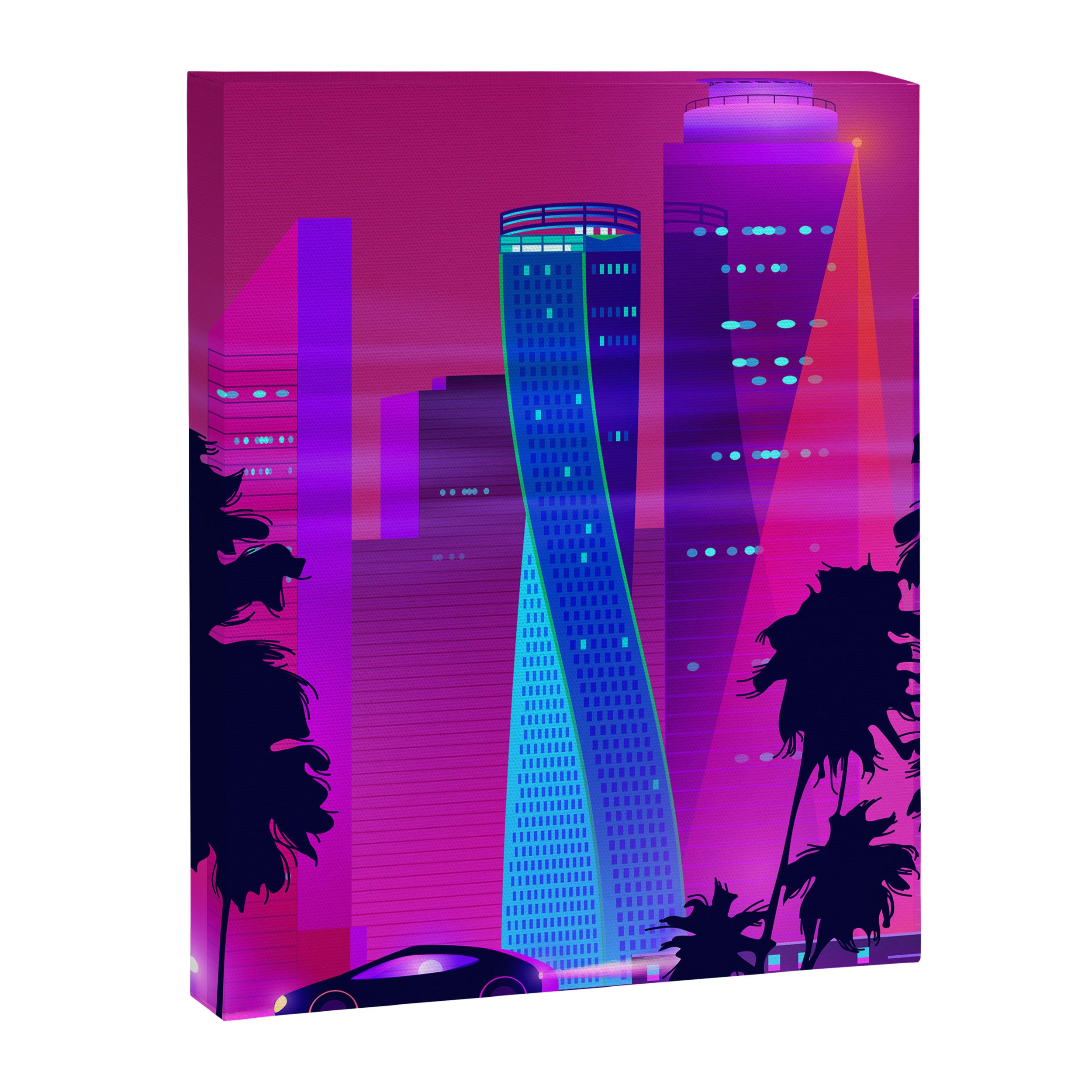Synthwave Neon City #15: Vice city Canvas Print Gallery Image 6