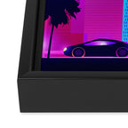 Synthwave Neon City #15: Vice city Framed Canvas Print Gallery Image 3