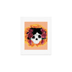 Catrina frida mexican kawaii cute sugar skull mexican style mexican flower marigold skeleton  Art Print Gallery Image 1