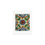 Cross art nouveau mexican talavera tile azulejo interior design Art Print Gallery Image 1
