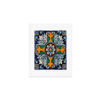 Mandala mexican talavera tile ceramic mosaic Art Print Gallery Image 1
