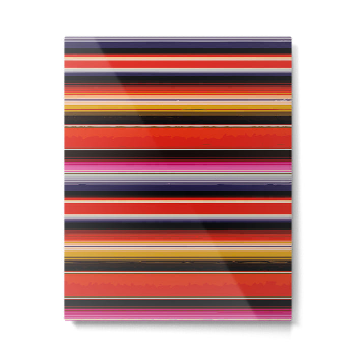 Orange Sarape Saltillo Metal Print Gallery Image 1