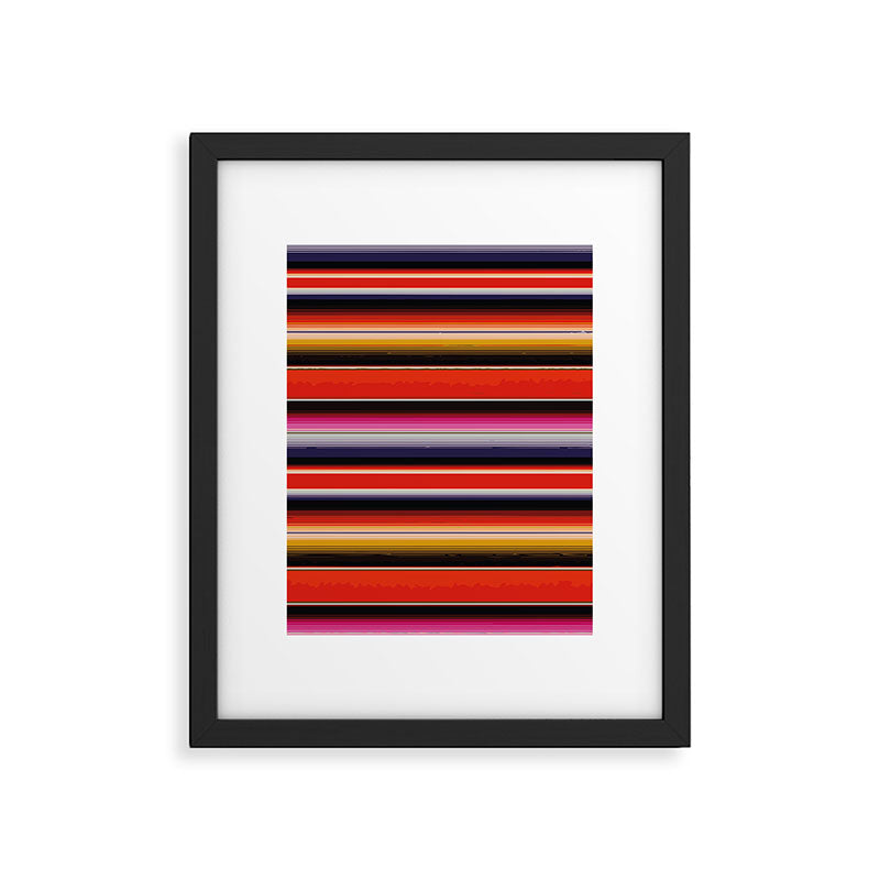 Orange Sarape Saltillo Framed Art Print Gallery Image 6