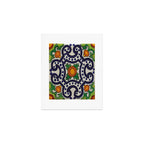 Oranges talavera tile abstract pattern modern decoration Art Print Gallery Image 1