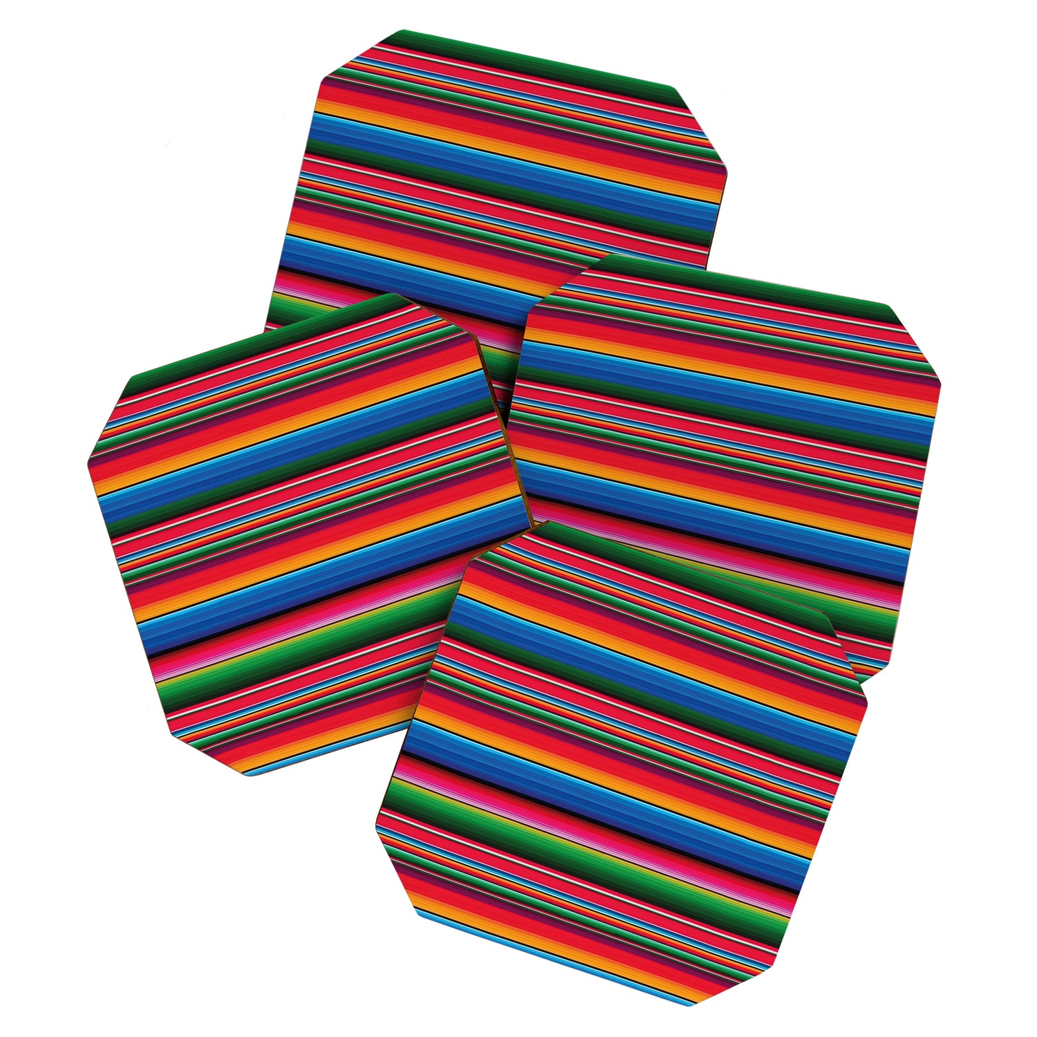 Serape Saltillo Red Coaster Gallery Image 1