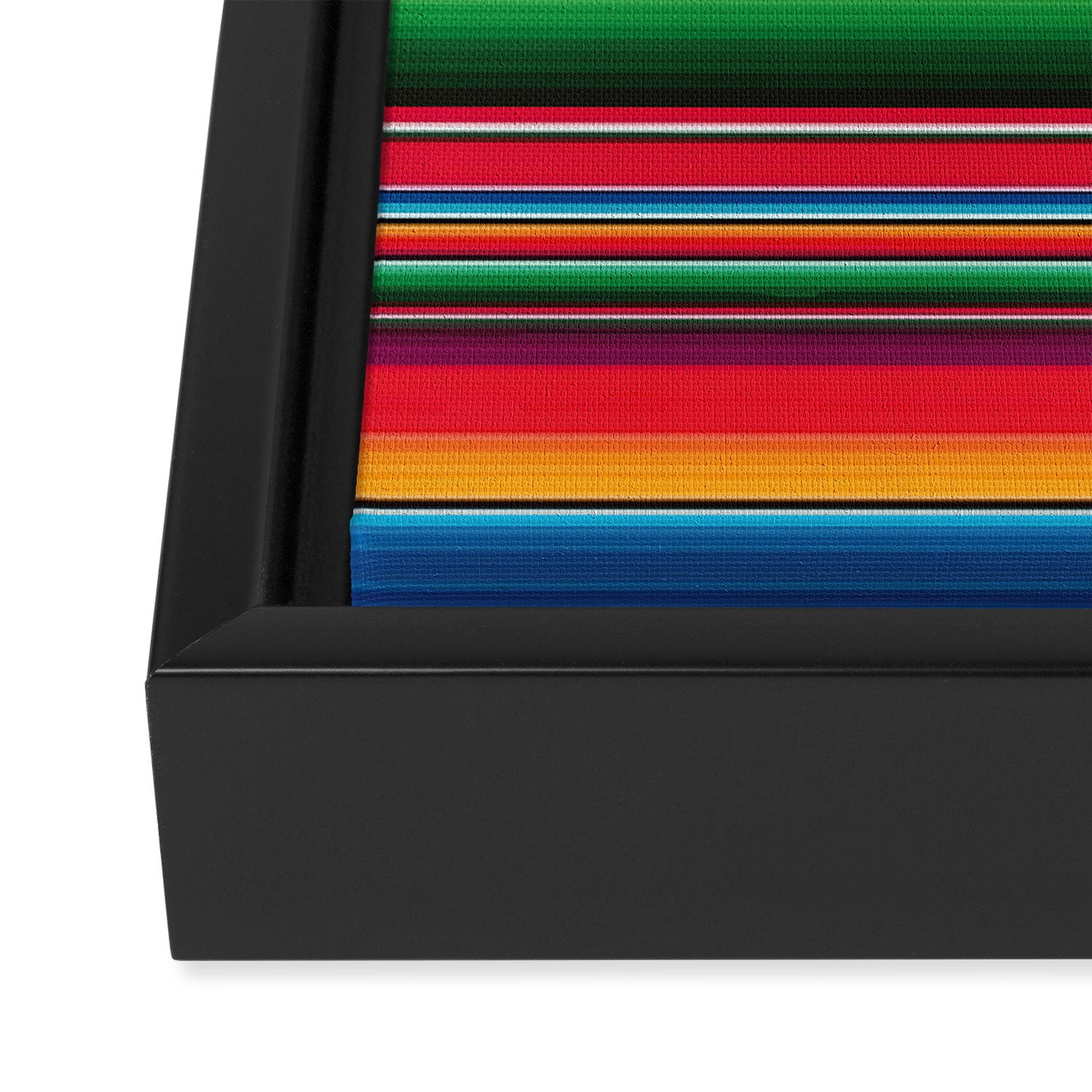 Serape Saltillo Red Framed Canvas Print Gallery Image 3