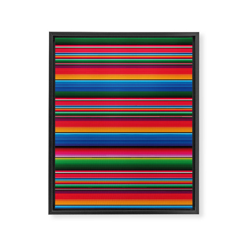 Serape Saltillo Red Framed Canvas Print Gallery Image 8
