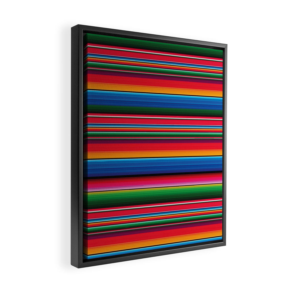 Serape Saltillo Red Framed Canvas Print Gallery Image 2