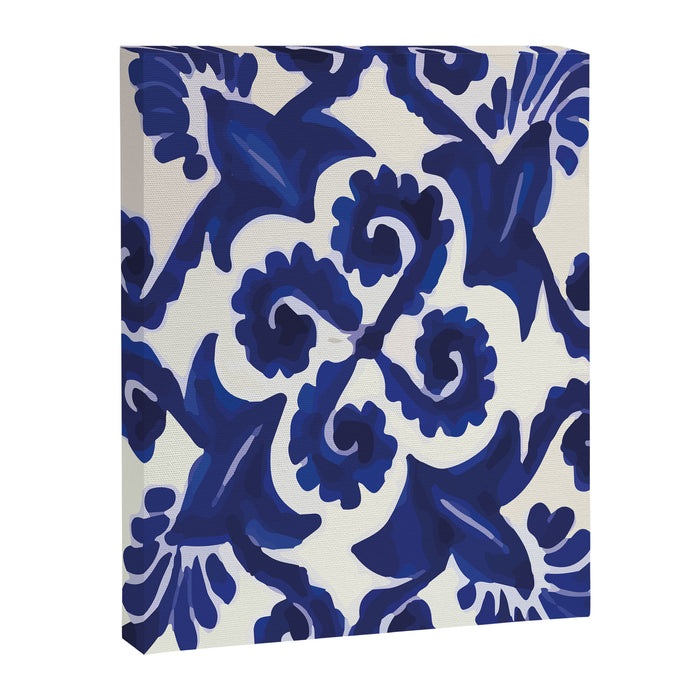 Talavera mexican tile traditional blue ceramic mosaic Canvas Print Gallery Image 1