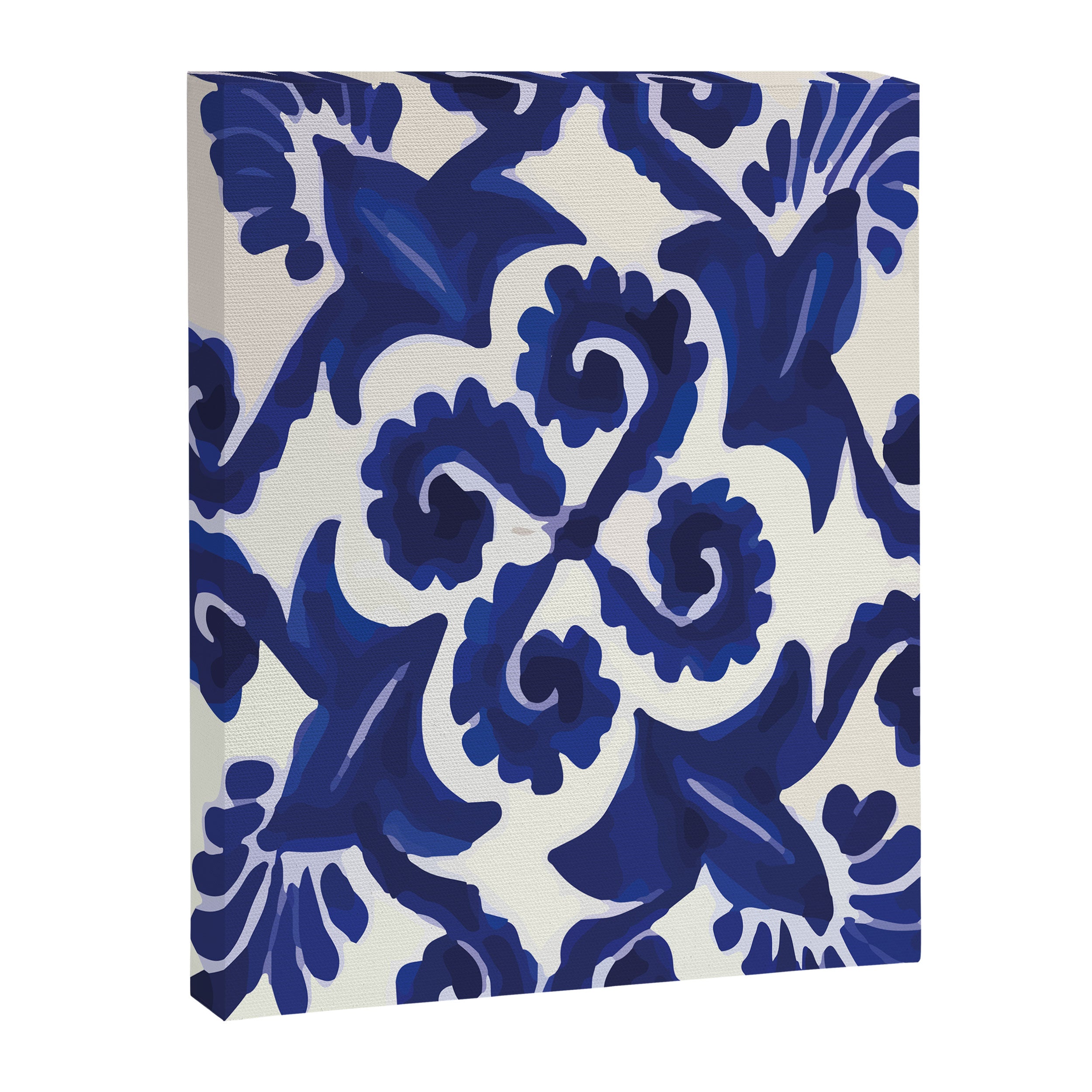Talavera mexican tile traditional blue ceramic mosaic Canvas Print Gallery Image 8