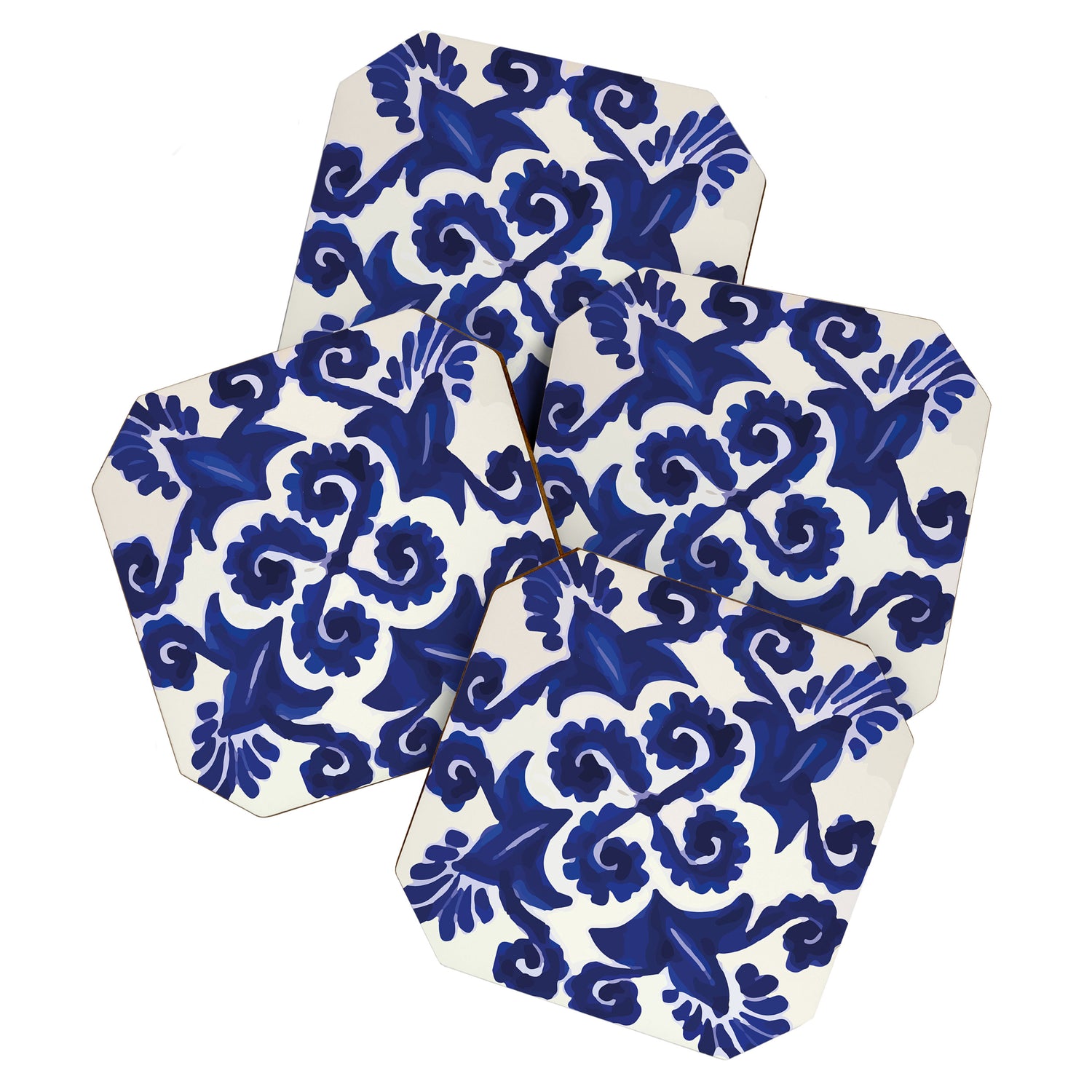Talavera mexican tile traditional blue ceramic mosaic Coaster Gallery Image 1
