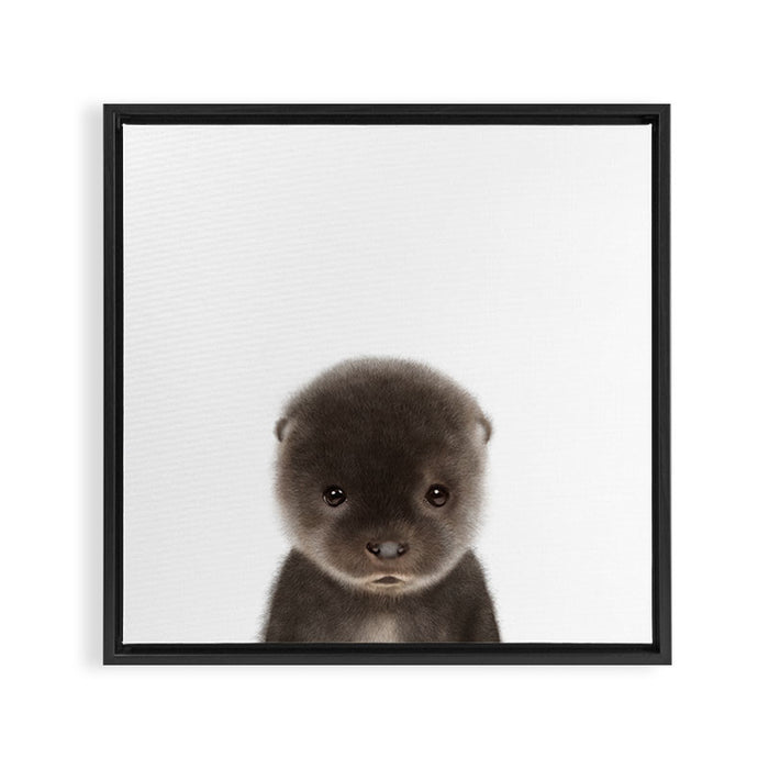 Baby Otter Framed Canvas Print Gallery Image 1