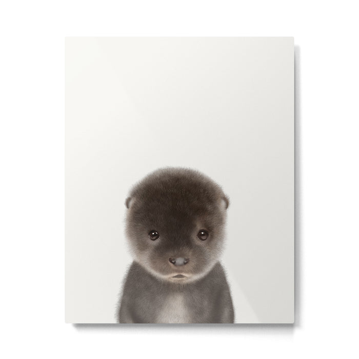 Baby Otter Metal Print Gallery Image 1
