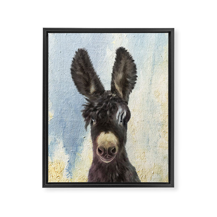 Donkey Framed Canvas Print Gallery Image 1
