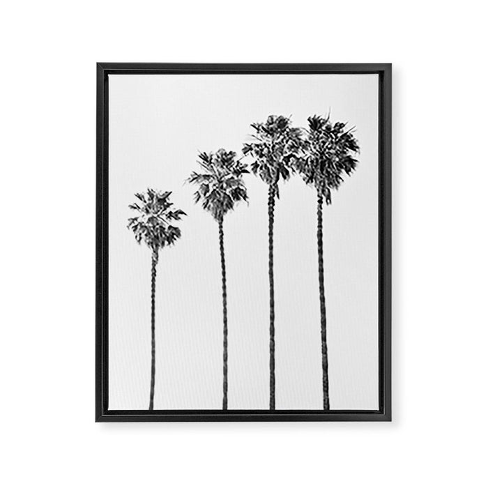 Four Palm Trees Framed Canvas Print Gallery Image 1