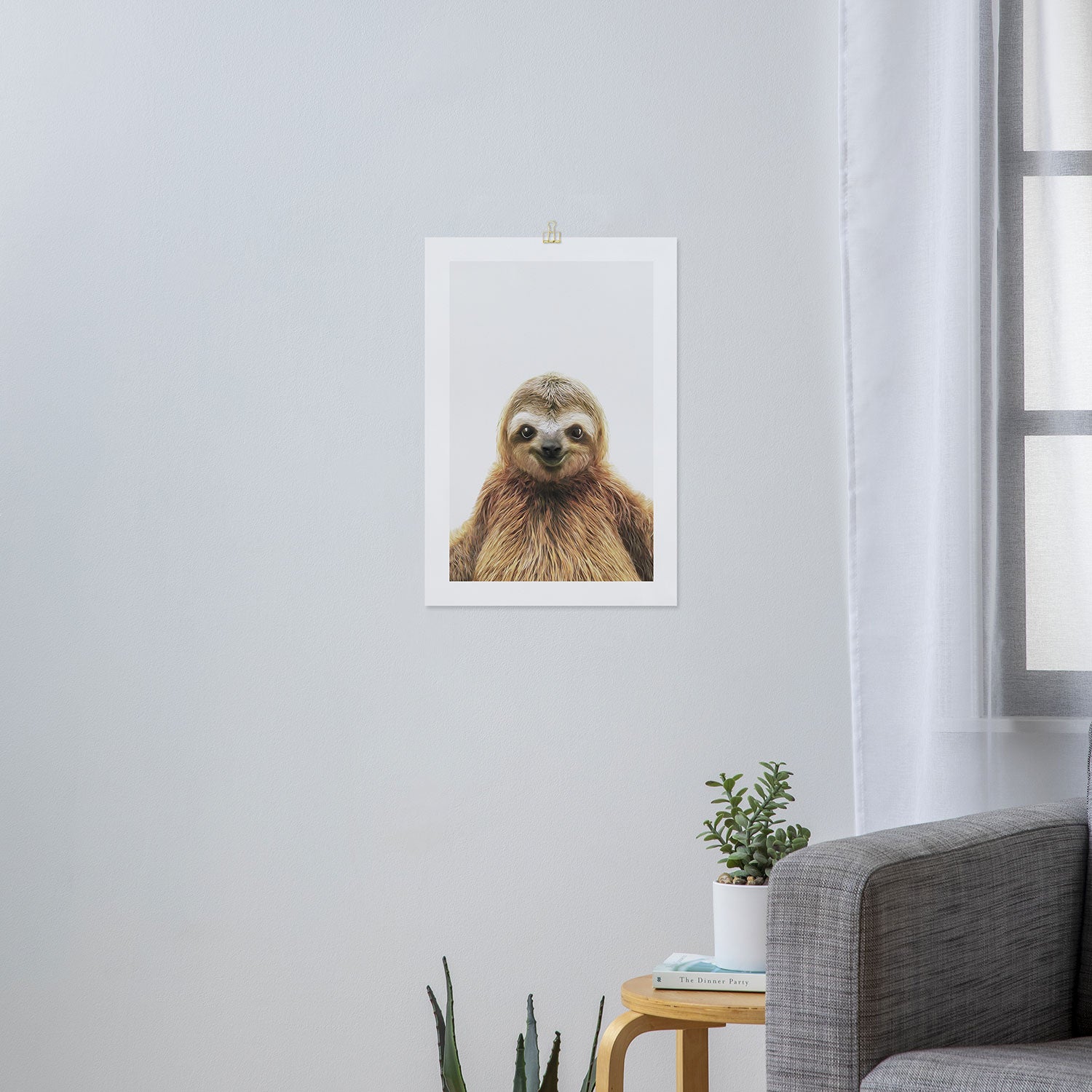 Young Sloth Art Print Gallery Image 3
