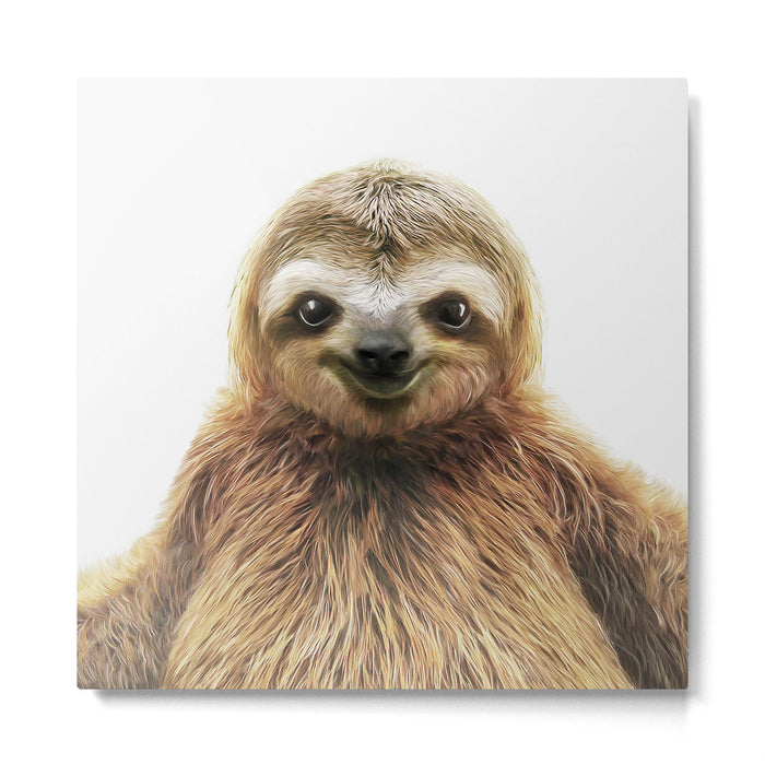 Young Sloth Metal Print Gallery Image 1
