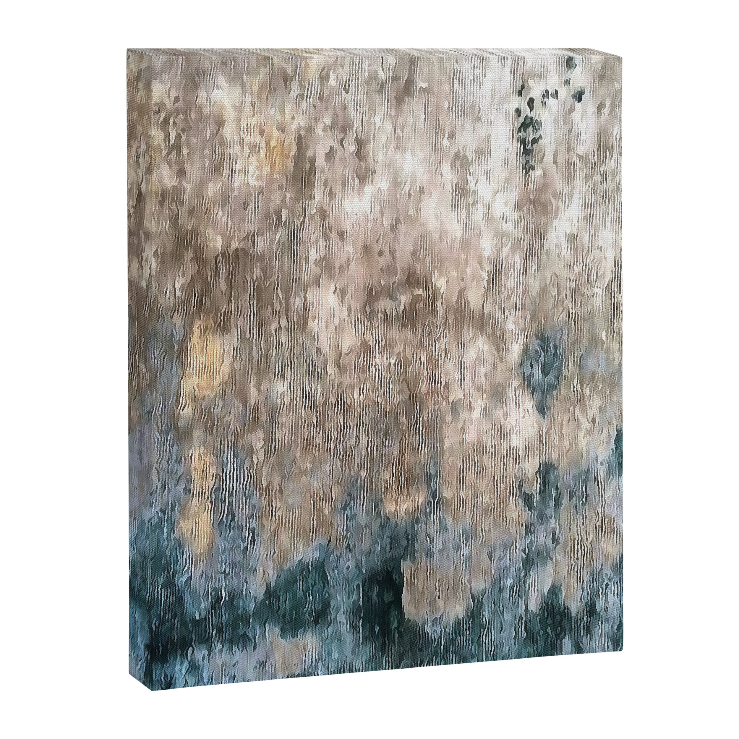 Blue Grey Abstract Canvas Print Gallery Image 8