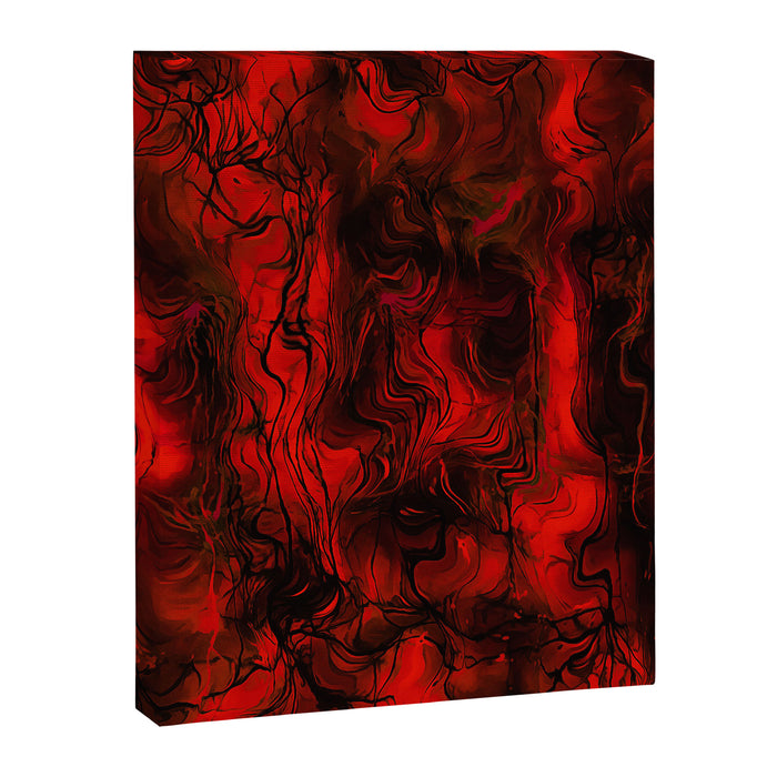 Nervous Energy Grungy Abstract Art  Red And Black Canvas Print Gallery Image 1
