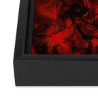 Nervous Energy Grungy Abstract Art  Red And Black Framed Canvas Print Gallery Image 3
