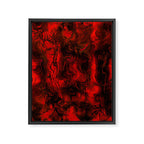 Nervous Energy Grungy Abstract Art  Red And Black Framed Canvas Print Gallery Image 8